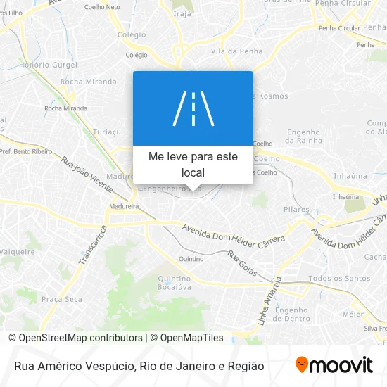 Rua Américo Vespúcio mapa