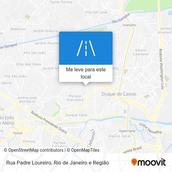 Rua Padre Loureiro mapa