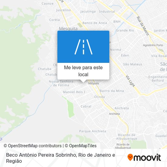 Beco Antônio Pereira Sobrinho mapa