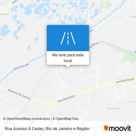 Rua Acesso A Cedac mapa