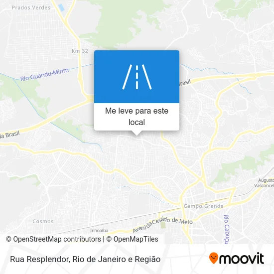 Rua Resplendor mapa