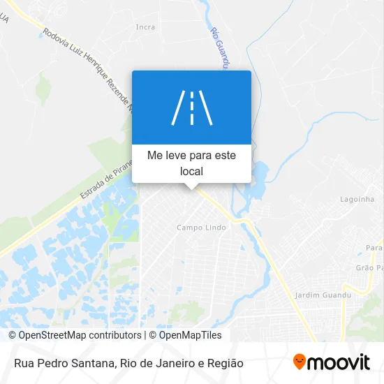 Rua Pedro Santana mapa