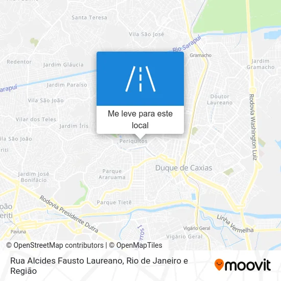 Rua Alcides Fausto Laureano mapa