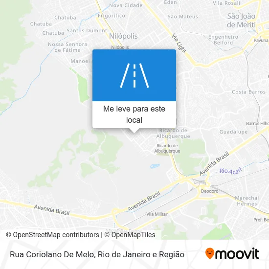 Rua Coriolano De Melo mapa