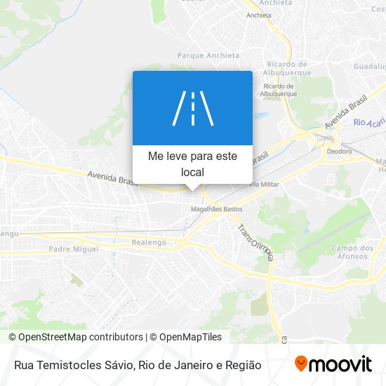 Rua Temistocles Sávio mapa