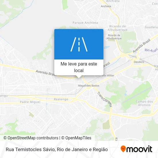 Rua Temistocles Sávio mapa