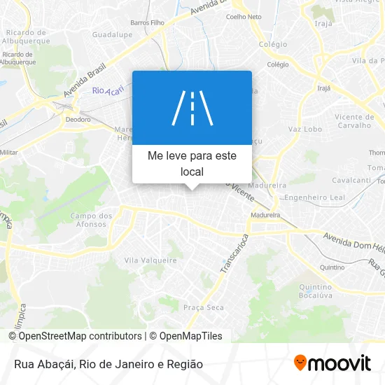 Rua Abaçái mapa