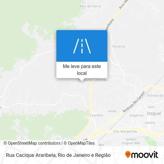 Rua Cacique Araribela mapa