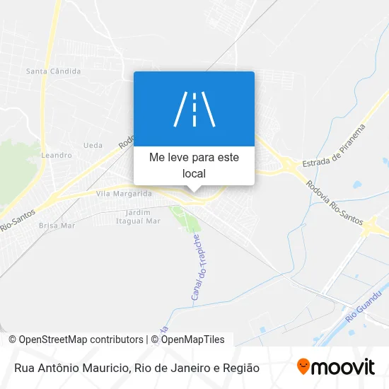Rua Antônio Mauricio mapa
