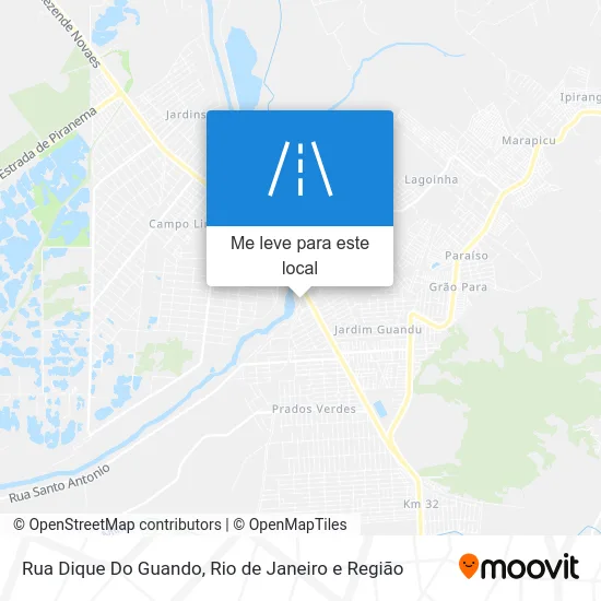 Rua Dique Do Guando mapa