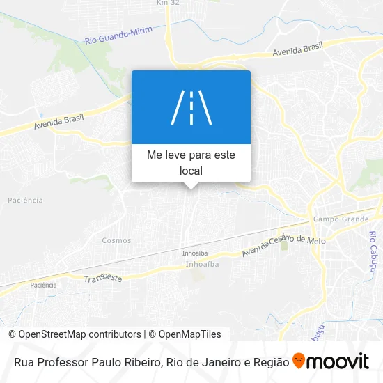 Rua Professor Paulo Ribeiro mapa