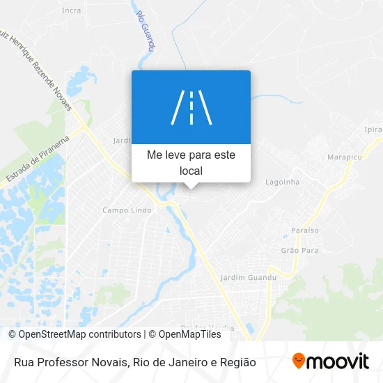 Rua Professor Novais mapa