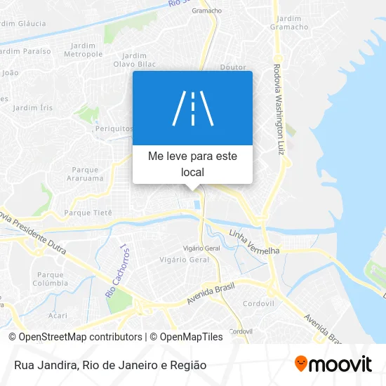 Rua Jandira mapa