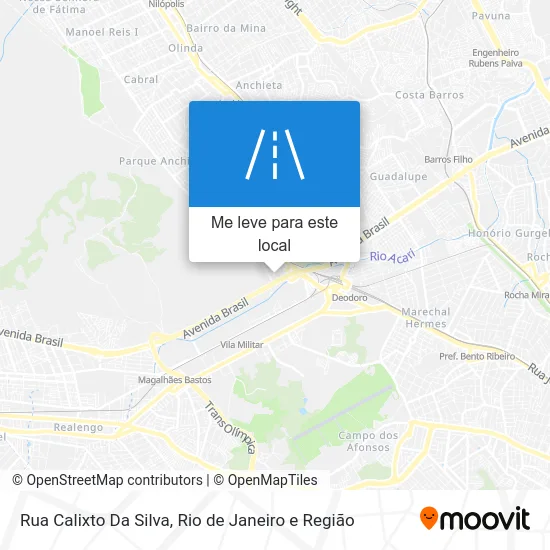 Rua Calixto Da Silva mapa