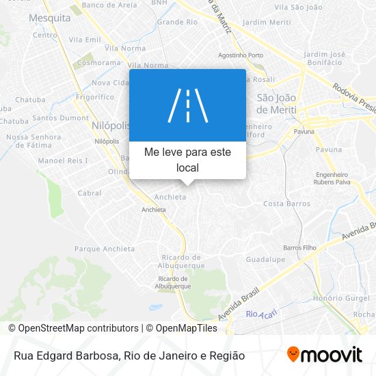 Rua Edgard Barbosa mapa