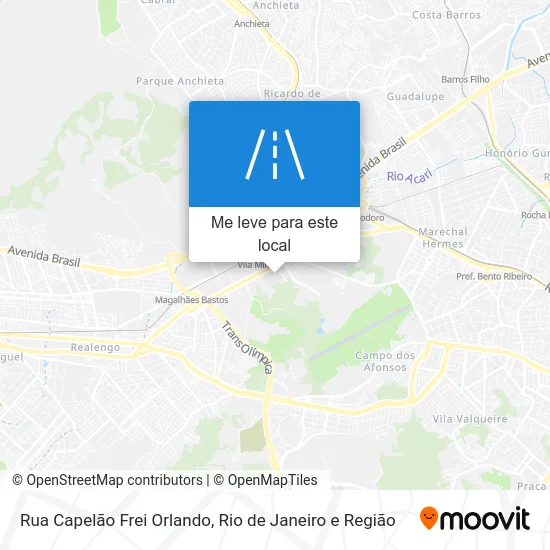 Rua Capelão Frei Orlando mapa