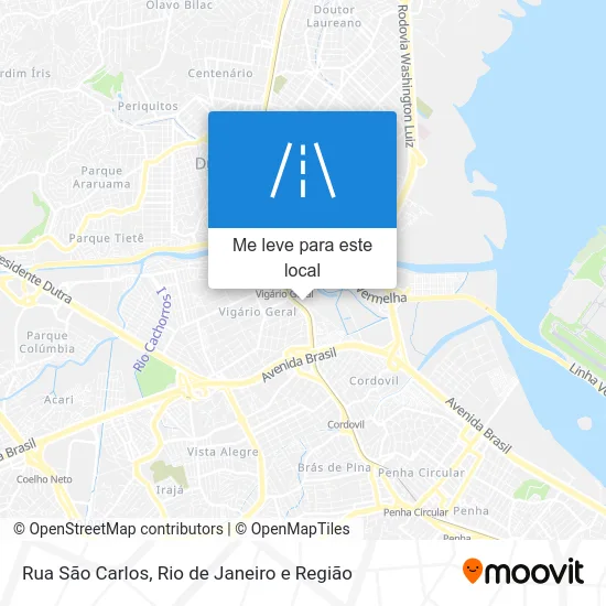 Rua São Carlos mapa