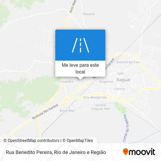 Rua Benedito Pereira mapa