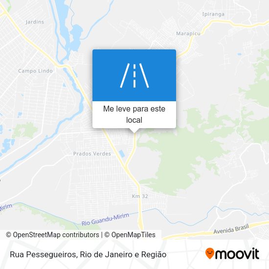 Rua Pessegueiros mapa