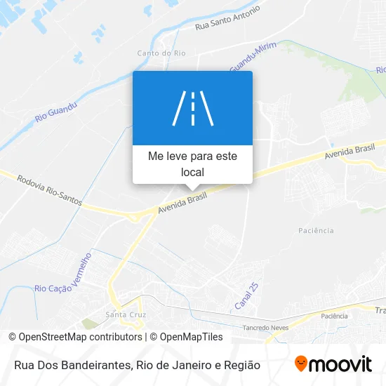 Rua Dos Bandeirantes mapa