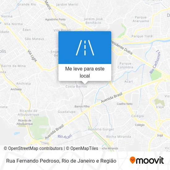 Rua Fernando Pedroso mapa