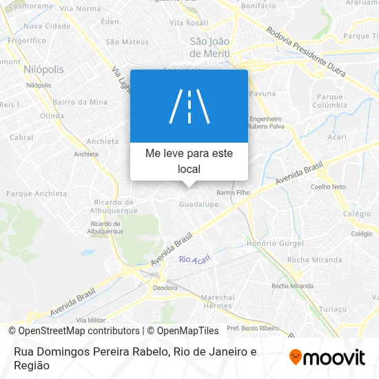 Rua Domingos Pereira Rabelo mapa