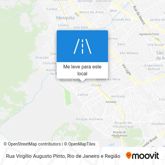 Rua Virgilio Augusto Pinto mapa