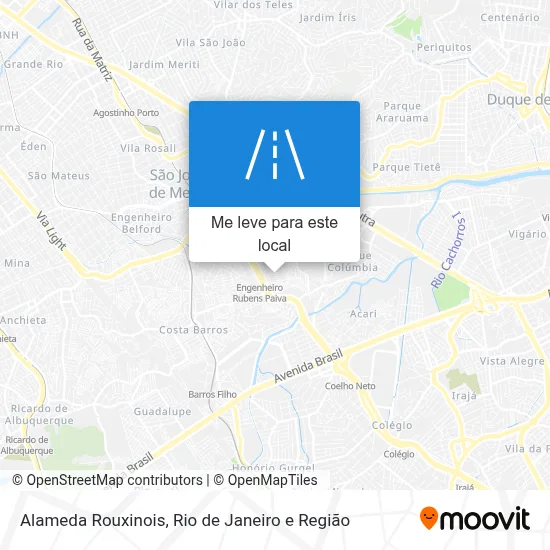 Alameda Rouxinois mapa