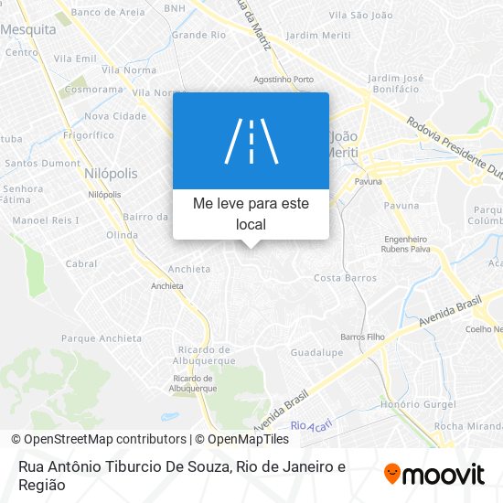 Rua Antônio Tiburcio De Souza mapa