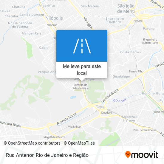Rua Antenor mapa