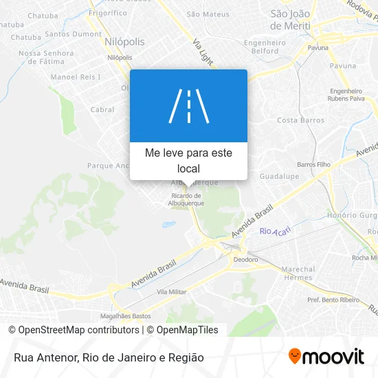Rua Antenor mapa