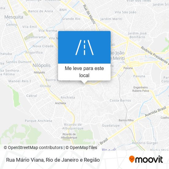 Rua Mário Viana mapa