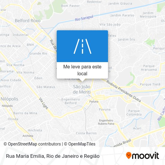 Rua Maria Emilia mapa