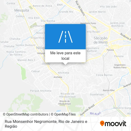 Rua Monsenhor Negromonte mapa