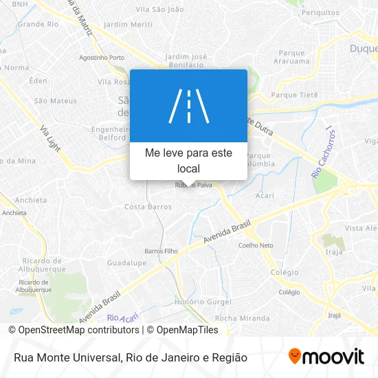 Rua Monte Universal mapa