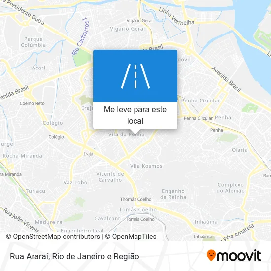 Rua Araraí mapa