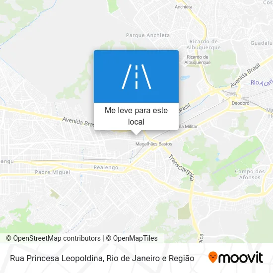 Rua Princesa Leopoldina mapa