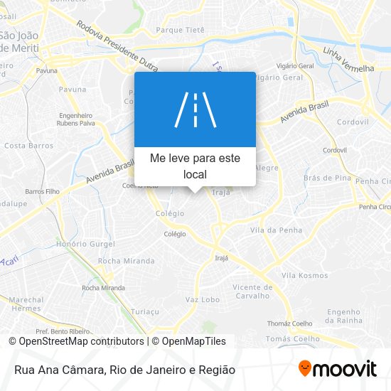 Rua Ana Câmara mapa