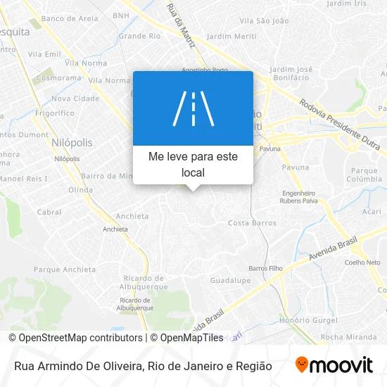 Rua Armindo De Oliveira mapa