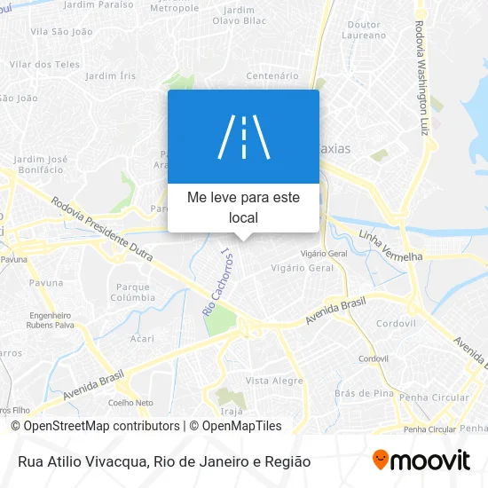 Rua Atilio Vivacqua mapa
