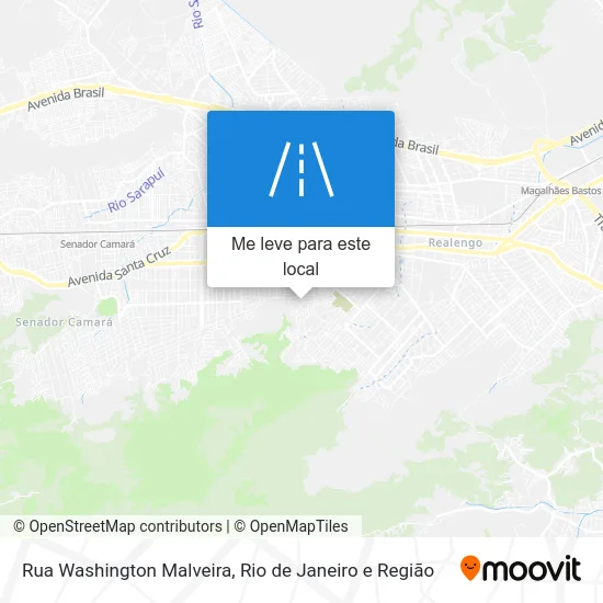 Rua Washington Malveira mapa