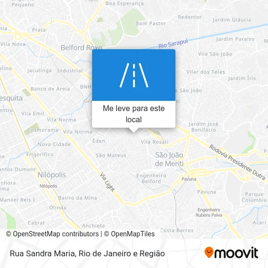 Rua Sandra Maria mapa