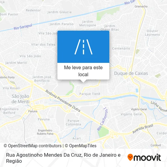 Rua Agostinoho Mendes Da Cruz mapa