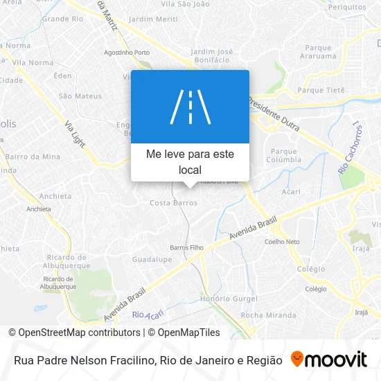 Rua Padre Nelson Fracilino mapa