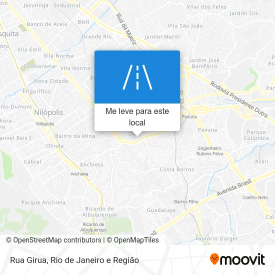 Rua Girua mapa