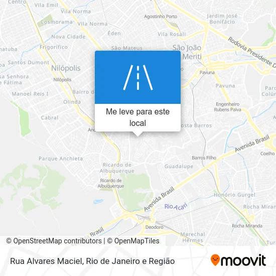 Rua Alvares Maciel mapa