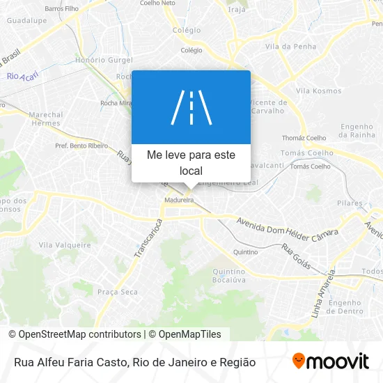 Rua Alfeu Faria Casto mapa