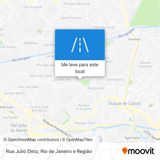 Rua Julio Diniz mapa