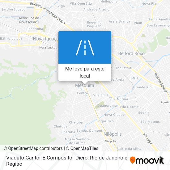 Viaduto Cantor E Compositor Dicró mapa