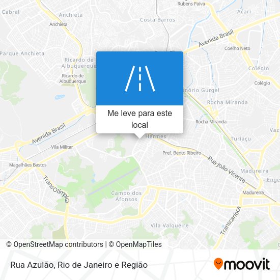 Rua Azulão mapa